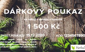 Dárkový poukaz - 1500 Kč