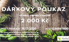 Dárkový poukaz - 2000 Kč