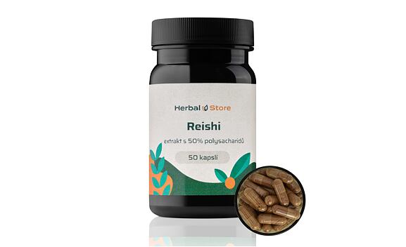 Reishi kapsle - extrakt s 50% polysacharidů