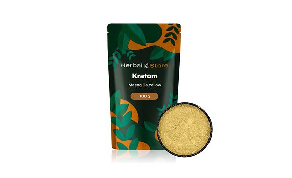 Kratom Maeng Da Kapuas Hulu Yellow - prášek z listů
